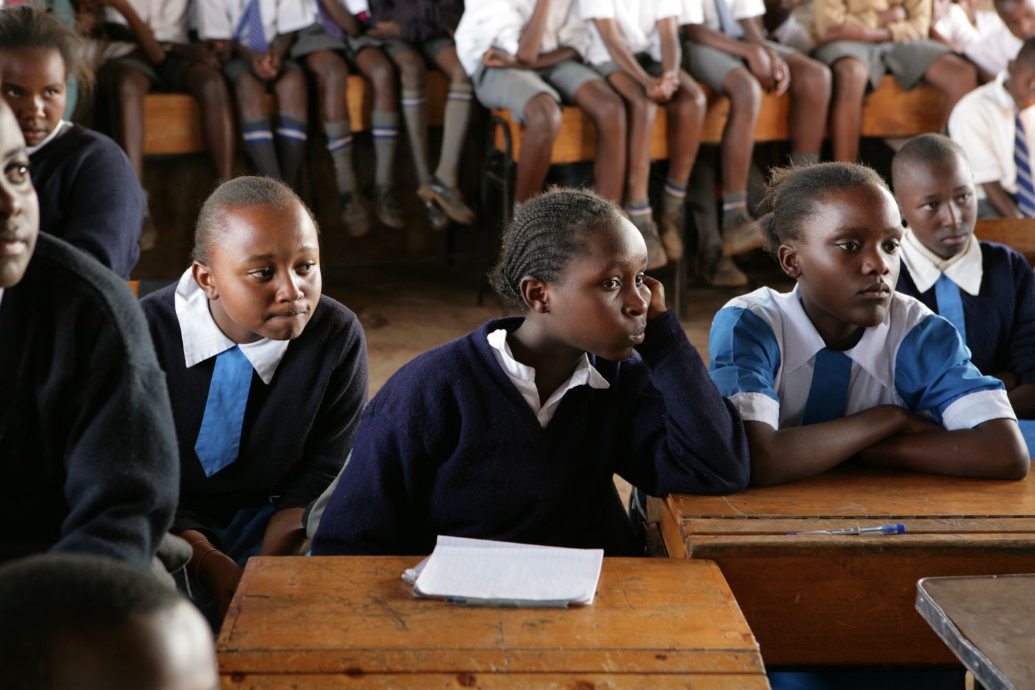 Students listening in classroom